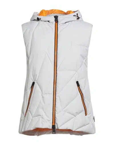 Herno Laminar Woman Vest Light Grey Size 12 Polyester In Gray