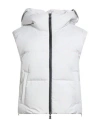 Herno Laminar Woman Vest Light Grey Size 12 Polyester, Ptfe - Polytetrafluoroethylene, Gore-tex In White