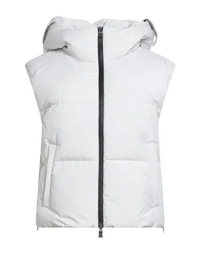 Herno Laminar Woman Vest Light Grey Size 12 Polyester, Ptfe - Polytetrafluoroethylene, Gore-tex In White