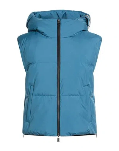 Herno Laminar Woman Vest Slate Blue Size 14 Polyester, Ptfe - Polytetrafluoroethylene, Gore-tex