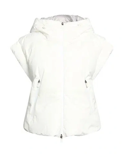 Herno Laminar Woman Vest White Size 6 Polyester In Multi