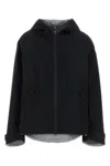 Herno Laminar Black Polyester Windbreaker In Black