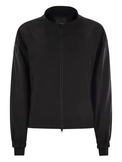 Herno Laminar Bomber Jacket With Zip In Black