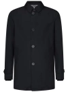 Herno Laminated Fabric Raincoat In Black