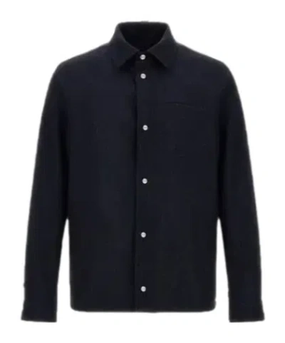 HERNO BUTTON-FASTENING PATCH-POCKET SHIRT JACKET