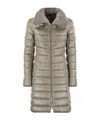 Herno Zip-up Padded Coat In Gray