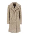 Herno Women Faux Fur Coat In Neutral