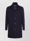 Herno Lapel Side Pockets Long Sleeves Coat In Blue