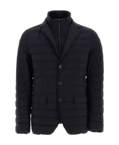 Herno Lapel Suit Jacket In Black