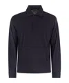 Herno Resort Polo Shirt In Soft Wool Knit In Blue