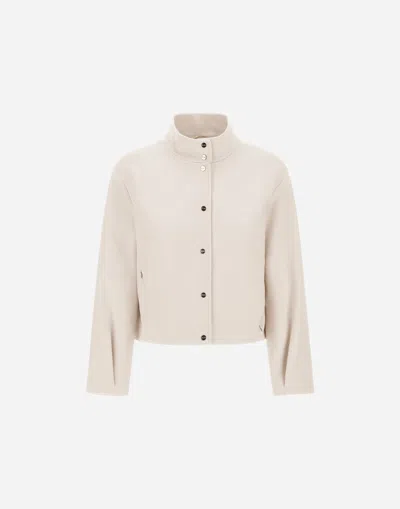 Herno Last Cold Wool Jacket In Cream
