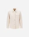 Herno Last Cold Wool Shacket In Cream