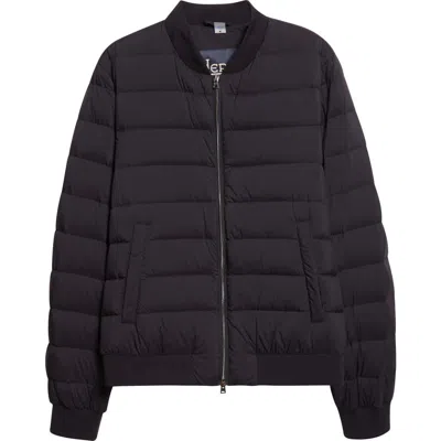 Herno L'aviatore Matte Nylon Down Puffer Jacket In Black
