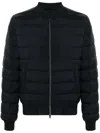 Herno Short Down Jacket Baseball Collar In Black