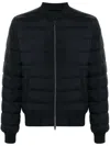 Herno Quilted Bomber Jacket With Goose Down Fill In Black