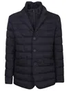 Herno Arendelle High Neck Padded Jacket In Blue