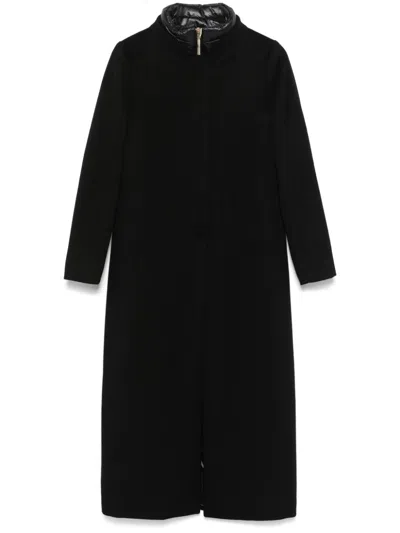 Herno Layered Coat In Black