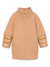 Herno Layered Coat In Brown