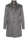 Herno Layered Coat In Grey