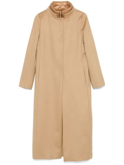 Herno Layered Coat In Neutrals