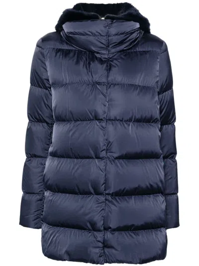 Herno High-neck Padded Coat In Blue