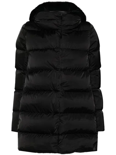 Herno Detachable-hood Padded Jacket In Black