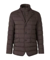 Herno Layered Effect Quilted Coat In Black