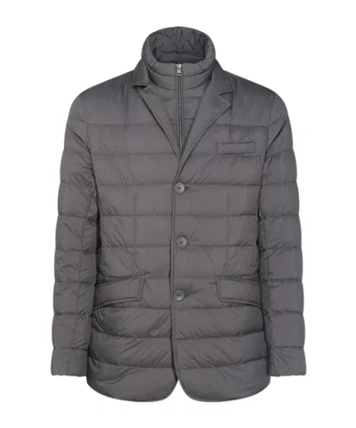 HERNO HERNO LAYERED EFFECT QUILTED COAT