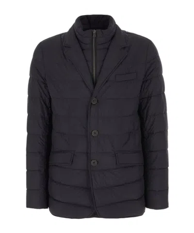 HERNO HERNO LAYERED EFFECT QUILTED COAT