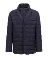 Herno La Giacca Water Resistant Down Blazer With Removable Bib In Black