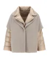 Herno Hood Insert Down Jacket In Nude
