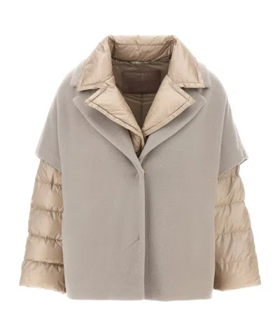 Herno Resort Hood In Ultralight Wool And Nylon In Gray