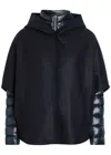 Herno Layered Quilted Shell And Wool Jacket In Gold