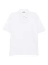 Herno White Short-sleeve Polo With Traditional Collar And Minimalist Design In White