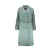 Herno Layered Trench Coat In Green