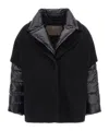 Herno Layered Wool Jacket In Black