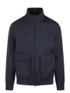 HERNO LAYERS WOOL STORM BOMBER JACKET