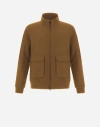 Herno Layers Wool Storm Bomber Jacket In Burnt