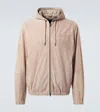 Herno Leather Bomber Jacket In Pink