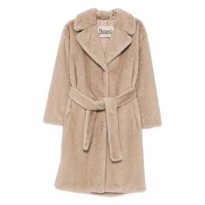 Herno Neutrals Coats Women In Brown