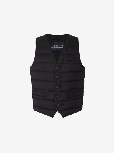 Herno Legend Line Quilted Vest In Black