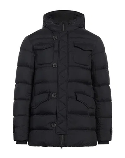 HERNO HERNO LEGEND MAN PUFFER BLACK SIZE 42 POLYAMIDE, POLYURETHANE COATED, ELASTANE