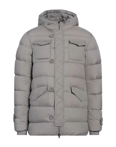 HERNO HERNO LEGEND MAN PUFFER GREY SIZE 42 POLYAMIDE, POLYURETHANE COATED, ELASTANE