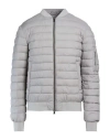 Herno Legend Man Puffer Light Grey Size 50 Polyamide In Gray
