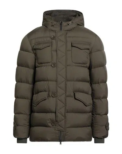 Herno Legend Man Puffer Military Green Size 40 Polyamide In Gray