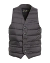 Herno Legend Man Vest Charcoal Size 38 Polyamide, Polyurethane, Acetate, Polyester In Black
