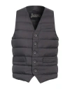 Herno Legend Man Vest Charcoal Size 42 Polyamide, Polyurethane Coated, Polyester In Gray
