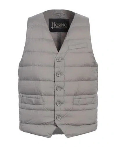 Herno Legend Man Vest Grey Size 42 Polyamide, Polyurethane Coated, Polyester