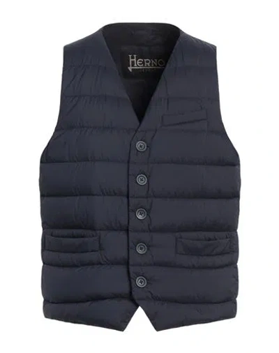 Herno Legend Man Vest Midnight Blue Size 40 Polyamide, Polyurethane Coated, Polyester