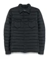 Herno Quilted Blue Coat With Button-up Front In Blue
